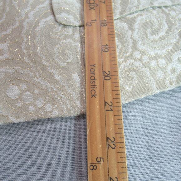 Talbots Jacket Womens Sz 8P Cream Gold Metallic Damask Church Lady Quiet Luxury - Picture 6 of 10